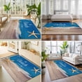 thumbnail image 4 of Area Rugs 4'x6'. Coastal Starfish Carpet Runner Indoor Outdoor Rugs Home Decor Aesthetic, Beach Ocean Nautical Wooden Grain Non Slip Mats Washable Accent Rug for Living Room Bedroom, 4 of 8