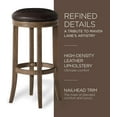 thumbnail image 6 of Maven Lane Eva Bar Stool in Walnut Finish with Marksman Saddle Vegan Leather, 6 of 7