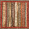 thumbnail image 1 of Ahgly Company Indoor Square Abstract Red Abstract Area Rugs, 4' Square, 1 of 6
