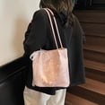 thumbnail image 3 of Bolso de mano sencillo y moderno para mujer, bandolera de un solo hombro, con diseño de mariposa tridimensional de seda, versátil, para ir al trabajo, 2025, 3 of 5