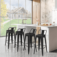 thumbnail image 2 of Alden Design 30″ H Metal Counter Height Bar Stools with Low Back for Home, Set of 4, Black, 2 of 9