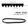 thumbnail image 2 of Unique Bargains 370J8 PJ V-Ribbed Belt 8 Ribs, 37' Length x 0.74' Width, EPDM Industrial Transmission Serpentine Belt, 2 Packs, 2 of 5