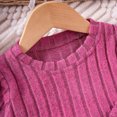 thumbnail image 7 of NOLDARES Toddler Newborn Baby Girl Clothes Fall Winter Outfits Long Sleeve Crewneck Tee and Joggers Pants 2Pcs Set(Hot Pink,4-5 Y), 7 of 7