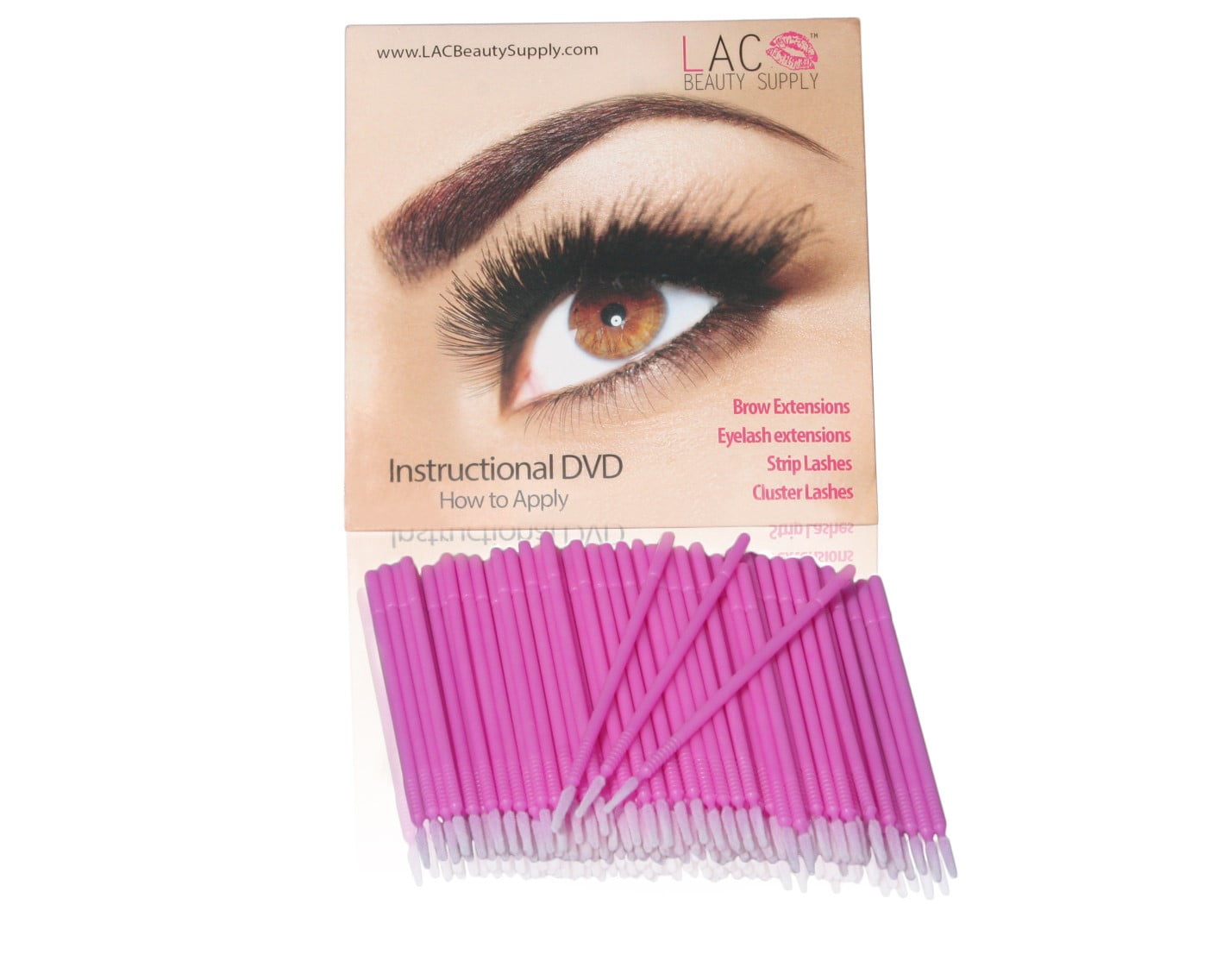 Lashes and Cosmetics Eyelash Extensions Disposable Micro Brushes 100