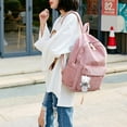 thumbnail image 5 of Gyujnb School Backpack, Casual Shoulder Corduroy Backpack Student Fashion Bag Youth Simple Shoulder Bag, Backpack for School, 5 of 6
