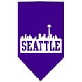 thumbnail image 1 of Seattle Skyline Screen Print Bandana Purple Large, 1 of 1