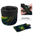 thumbnail image 4 of PhooArto Travel Cosmetic Bags Barrel Makeup Bag, Multifunctional Toiletry Bucket Bags Round Organizer Storage Pocket, Peacock Feather Green Pattern, 4 of 6