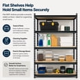 thumbnail image 6 of Nnovaroom Heavy Duty Garage Shelving Unit,2400Lbs, Adjustable Metal Storage Shelves, 5-Tier Boltless Shelf Rack for Basement,Pantry 72"Hx15" D x 35" W, 6 of 8