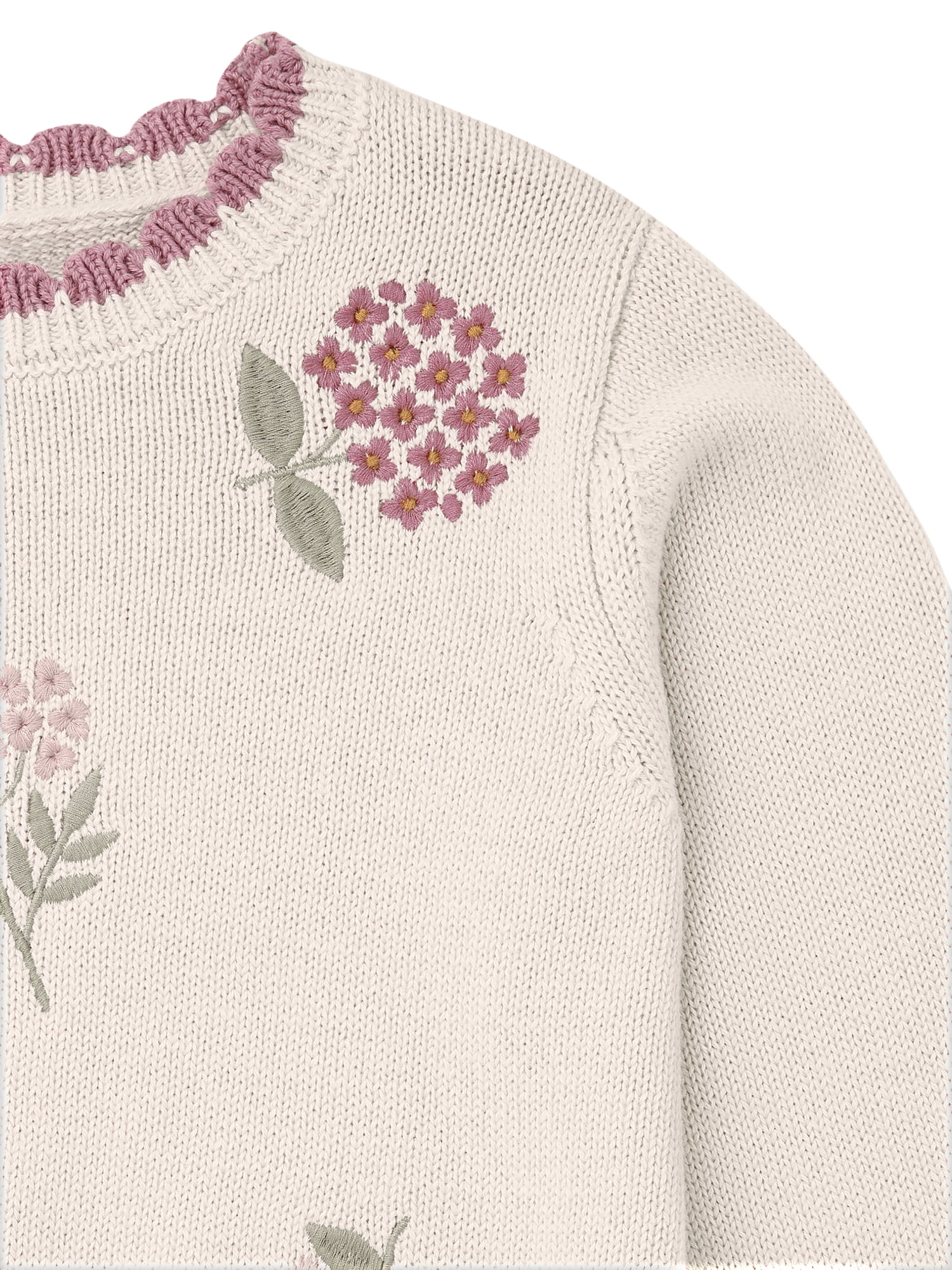 Modern Moments by Gerber Toddler Girl Textural Sweater, Sizes 12 Months - 5T