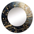 thumbnail image 2 of Designart "Luminous Tangle Golden Branch I" Arbre Doré Grand Miroir Rond - Miroir Rond Décor Mural - Miroir Rond Traditionnel Imprimé 29 Pouces x 29 Pouces Pouces, 2 of 5