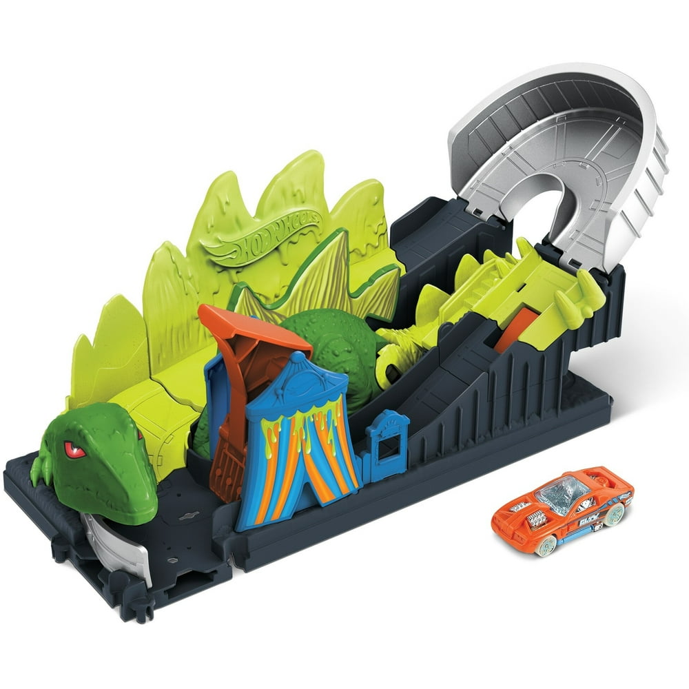 Hot Wheels Dino Coaster Attack Car Vehicle Playset, 20 Pieces Walmart