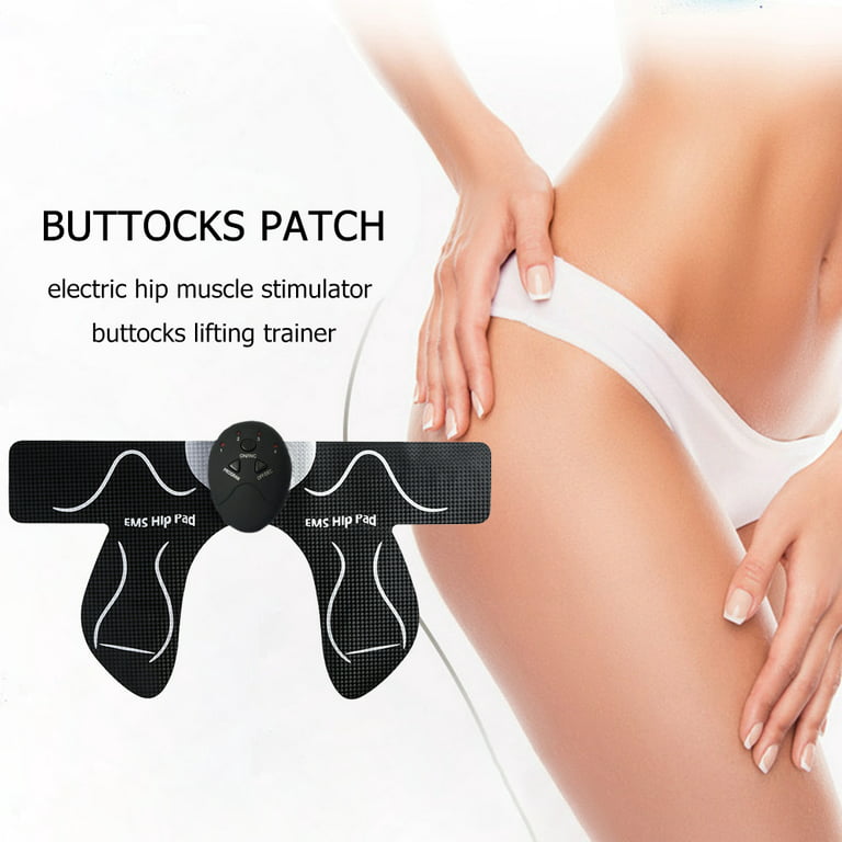 RUSR Unisex Hip Trainer EMS Stimulator Buttocks Butt Toner Fitness Slimming  Massager (White) 
