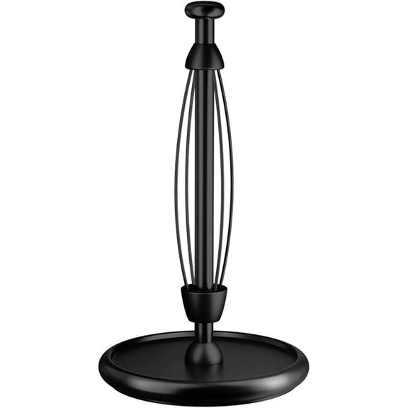 WZW Paper Towel Holder Countertop with Weighted Base, One-Handed Tear Paper Towel Holder with Damping Function and EVA Non-Slip Pad for Bathroom and Kitchen