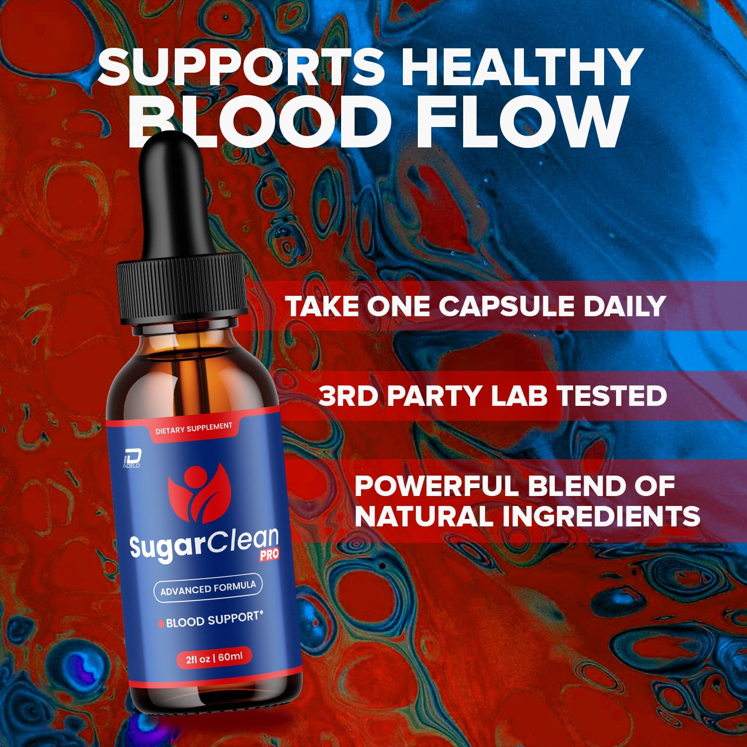 Sugar Clean Pro Liquid Drops – SugarClean Pro Extra Strength Natural Blend Healthy Organic Support, 5 Pack, 5 Month Supply