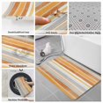 thumbnail image 6 of Orange Nordic Style Stripes Bath Mat 3 Piece Bathroom Rug Set, Orange Grey Texture Non Slip Bath Rug Contour Mat and Toilet Lid Cover, Absorbent Shower Mats Soft Bath Rugs and Mats Sets, 6 of 8