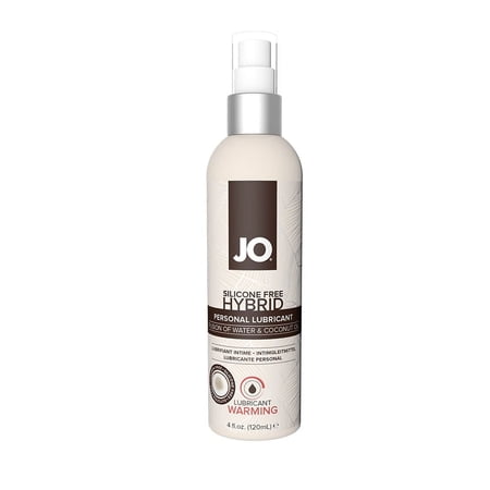 JO Warming Silicone Free Hybrid Water & Coconut Oil Lubricant - 4 oz