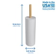 thumbnail image 4 of Mainstays Toilet Bowl Brush and Holder, White with Natural Bamboo Handle, 4 of 6