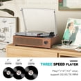 thumbnail image 3 of Tocadiscos Seasonlife Vintage con tocadiscos de vinilo con altavoces, 3 of 8