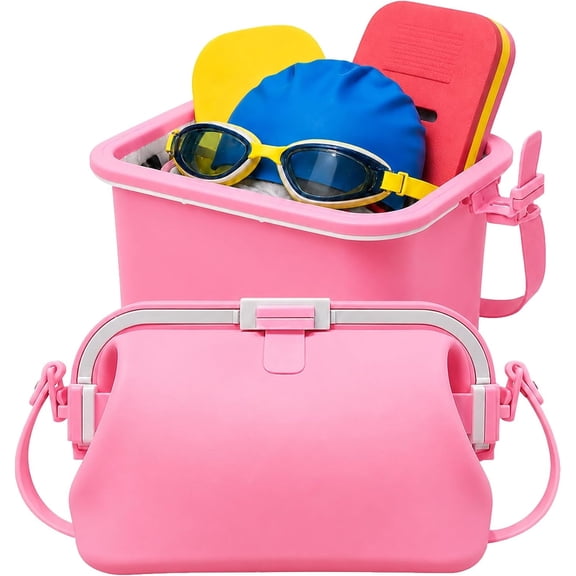 Huggea Waterproof Purse - Waterproof Purse That Opens Into A Box, Jellybean Huggea Bag Silicone Handbag,Waterproof Foldable Top-Handle Bag,Summer Gym Tote & Makeup Crossbody for Women