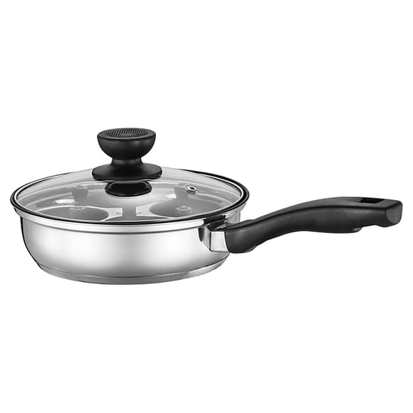 Egg Poacher Pan Nonstick 4 Eggs, Poached Egg Pan Stainless Steel Poached Egg Cooker, Egg Poaching Pan PFOA Free, Poached Egg Maker with Nonstick Poached Egg Cups