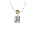 thumbnail image 2 of Delight Jewelry Silvertone Large Ballet Slippers Mia Monkey Charm Necklace, 2 of 4