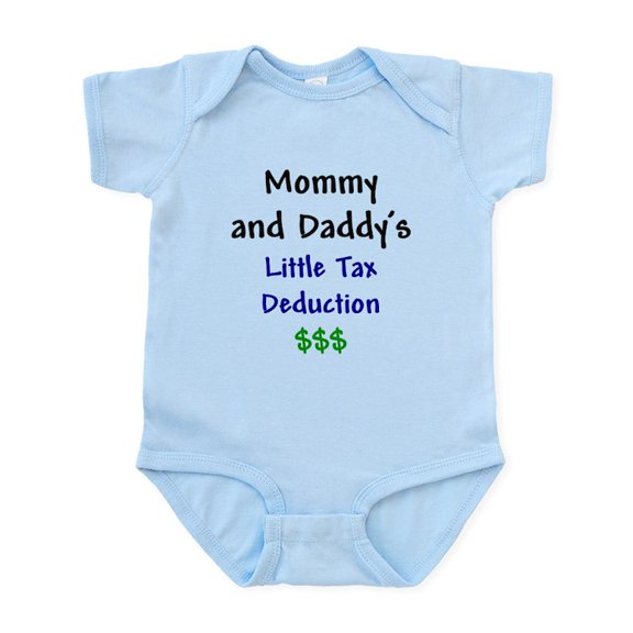 CafePress - Mommy & Daddy's Little Tax Deduction Infant Bodysu - Baby Light Bodysuit, Size Newborn - 24 Months