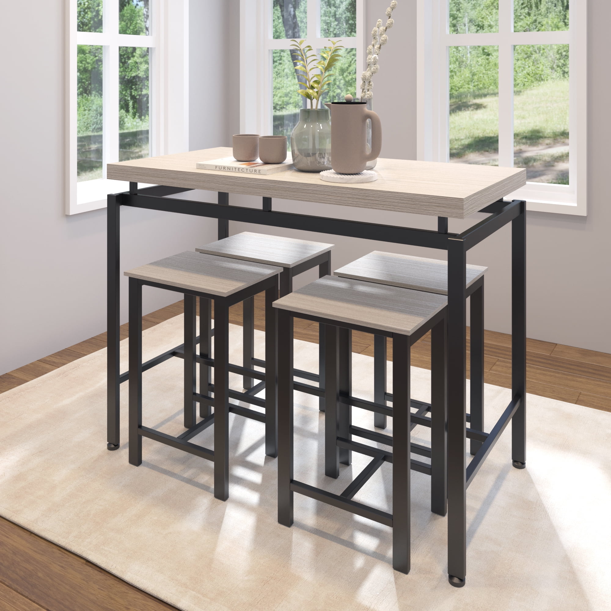 Black counter deals high dining sets