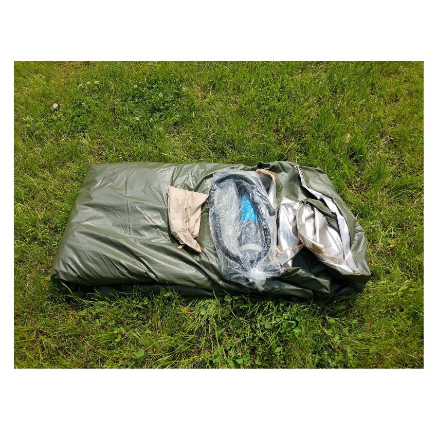 Inflatable A-Frame Tent  Single Layer  Waterproof 2000mm  Breathable Mesh  4-6 Person  Cotton Material