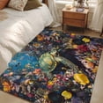 thumbnail image 4 of 3'x5' Area Rugs, Summer Turtle Indoor Outdoor Area Rug for Living Room Bedroom, Beach Ocean Coral Colorful Tropical Fish Washable Bathroom Rugs Kitchen Floor Carpet Mats Home Decor Aesthetic, 4 of 8
