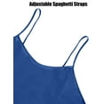 thumbnail image 6 of Deago Women V Neck Sexy Lingerie Satin Sleepwear Pajamas 2 Piece Cami Shorts Set Nightwear (Blue, XL), 6 of 8