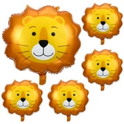 5 Pcs Exquisite Balloon Decor Lion Decorations Dining Room Table Adorable Birthday Party Supplies Novelty Animal Shape Aluminum Film