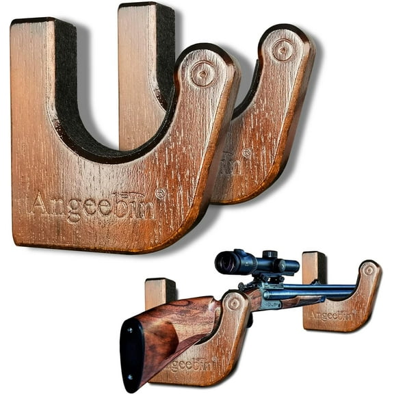 Angeebin Gun Rack New Wood Wall Mount