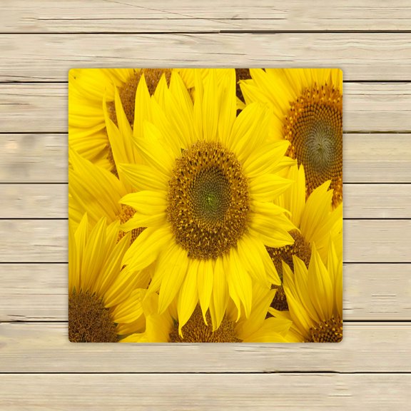 ABPHQTO Sunflowers Towels,Beach Bath Pool Sprot Travel Hand Spa Towel 13x13 Inch