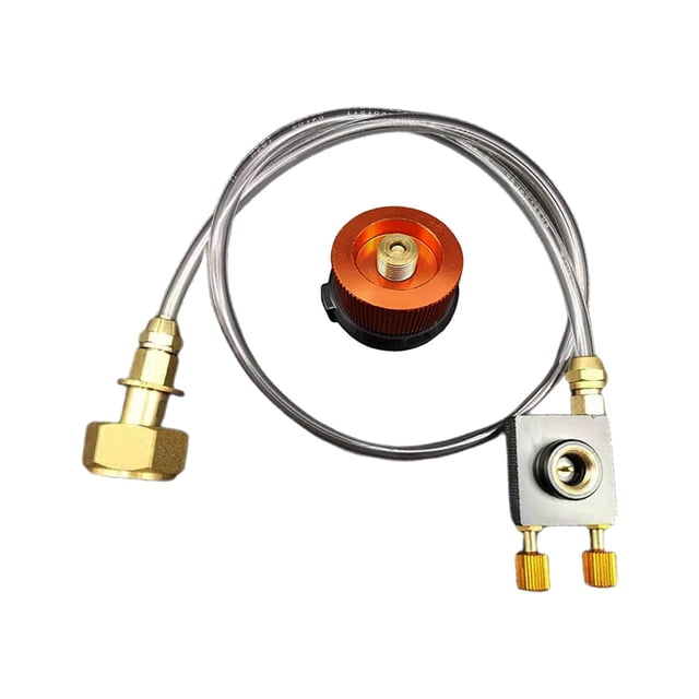 koolsoo Gas Refill Adapter Portable Camping Furnace Gas Adapter for BBQ Picnic Cooking B