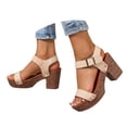 thumbnail image 3 of WILLBEST Sandalias De Plástico Para Mujer, Zapatos De Verano Con Hebilla Sólida, Informales, Con Punta Abierta, Tacones Cuadrados, Cómodos, Para Playa, 3 of 9
