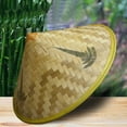 thumbnail image 3 of Camping & Hiking Outdoor Sun Hat Handmade Weave Rice Straw Dance Props Traditional Asian Tourism Fisherman's Cap for Farmers Outdoor Activities 169 Inch, 3 of 4