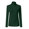 thumbnail image 4 of Pull Col Roulé pour Femmes Couleur Unie Pull Tricoté Manches Longues Col Roulé Beige Taille L(US 8), 4 of 5
