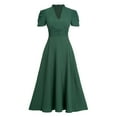 thumbnail image 7 of Youmylove Womens Summer Dresses 2025 Women's Short Sleeve Dress High Waist V Neck Puff Sleeve Dresses Wedding Guest Formal Evening Maxi Dress Trendy Resort Wear Dress, 7 of 7