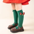 thumbnail image 2 of vdgthytj Toddlers Girls Knee High Socks Kids Cotton Cute Bow Uniform Long Stockings Christmas Dress Socks, 2 of 3