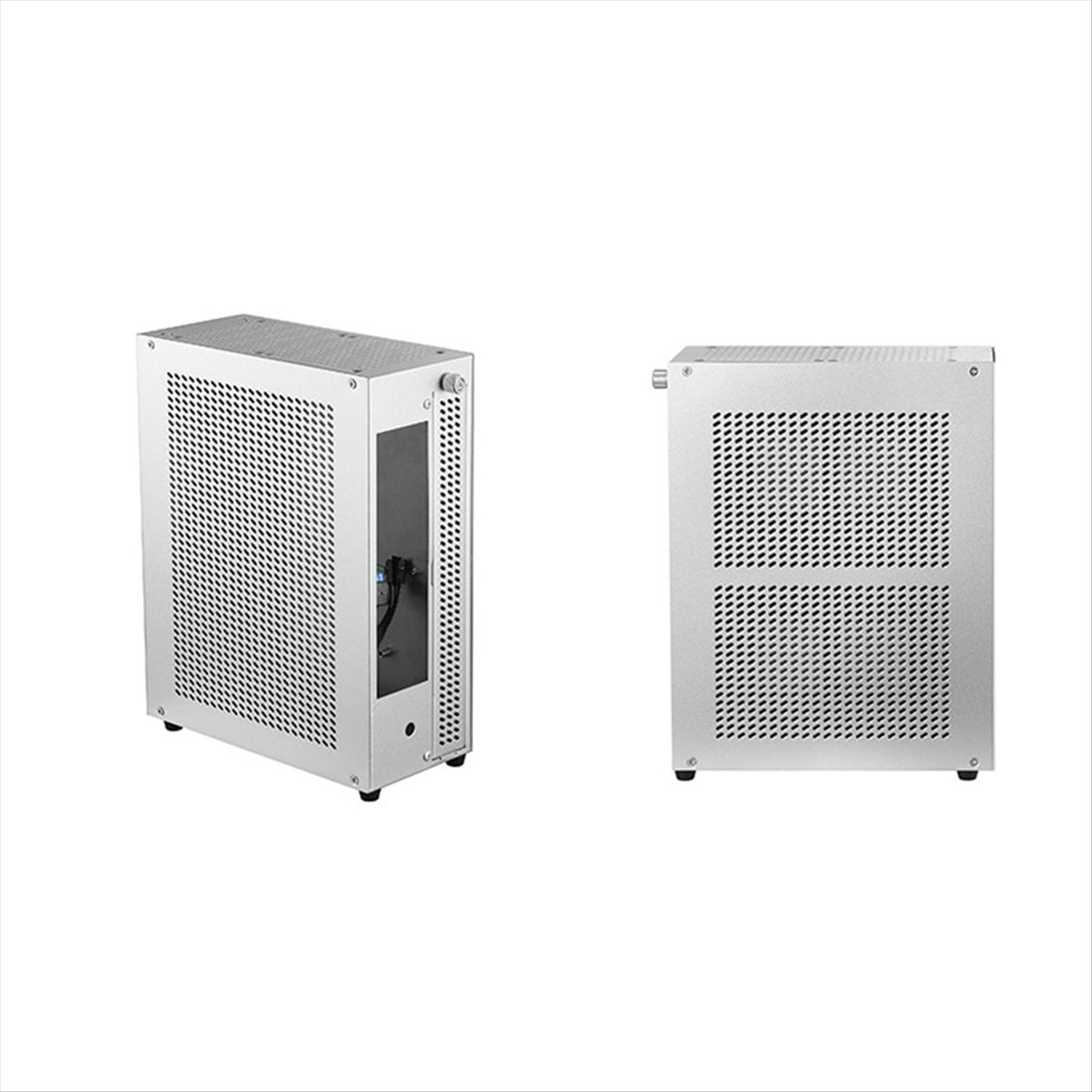 Desktop Chassis ITX Computer Case Mini NAS Computer Case Silver