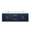 thumbnail image 2 of Navy Blue Double Bath Vanity 60" W X 22" D - Cultured Marble Top, Faucet, Soft Close, Scratch- 60"x22": Close Spacious &, 2 of 4