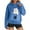 Blue, variant on Women's Trendy Hoodies Pet Pouch Sweatshirt Pullover Long Sleeve Casual Loose Hooded Tops Gift for Dog Cat Lovers (L, Purple)