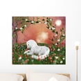 thumbnail image 1 of Beautiful Unicorn Wall Decal by Wallmonkeys Peel and Stick Graphic (24 in W x 22 in H) WM155653, 1 of 4