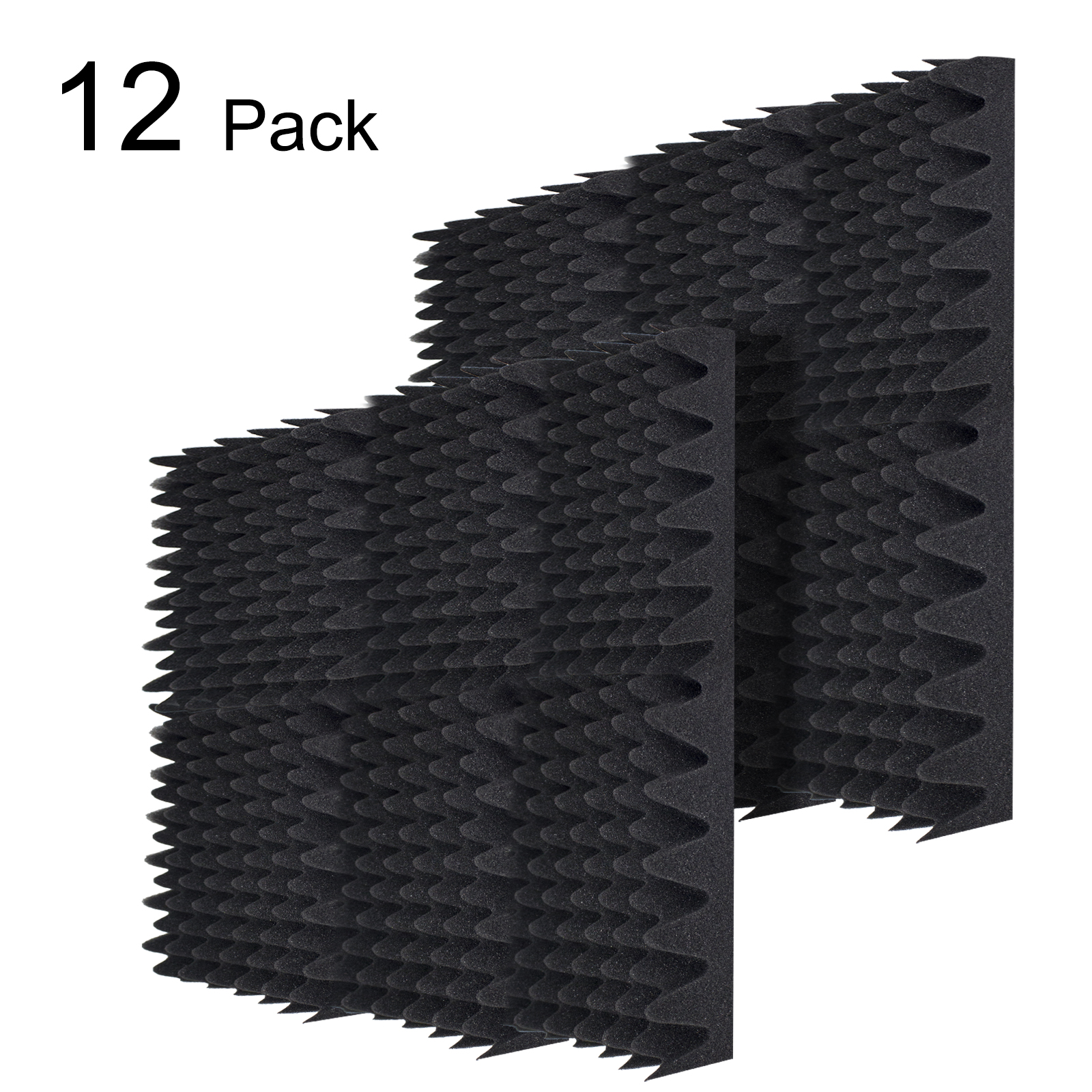 New 12 pcs Set Wall Insulation Foam Kit Acoustic Panels Sound Absorption  Studio Soundproof Foam 2 Colors KK1044