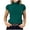 A-Green1687, variant on XIAONU High Neck Knit Top For Women Cap Sleeve Slim Fit Blouses Lightweight Soft Knitwear Versatile Office Blouse