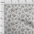 thumbnail image 2 of oneOone Cotton Poplin Twill Light Gray Fabric Floral Sewing Craft Projects Fabric Prints By Yard 56 Inch Wide, 2 of 4