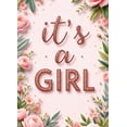 thumbnail image 3 of Floral Design Baby Shower Banner Gender Reveal Decoration Pink Flowers It's a Girl for Baby Shower Celebration Home Decor Gender Reveal Party, 3 of 7