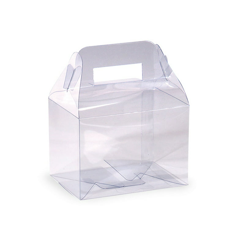 Clear Take Out Favor Boxes, Large 4x3.5x4, 12 Pack
