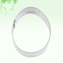 GOOHOCHY Stainless Steel Cookie Cutters Egg Shape for Baking Use Silver 4.5 Inches