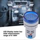 thumbnail image 2 of LED Voltmeter Signal Light Digital Display DC Voltage Meter Indicator Round Lamp Tester (Blue), 2 of 4